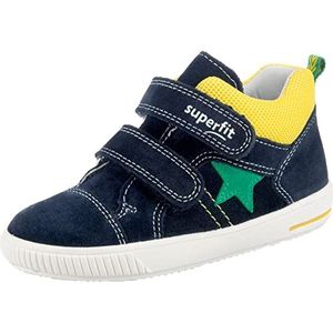 Superfit Jongens Moppy sneakers, blauw/geel., 19 EU