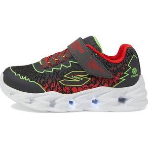 Skechers Jongens, sneakers, houtskool synthetisch/lime & red trim, 43 EU, kolen/synthetisch, limoenrood, trim, 43 EU