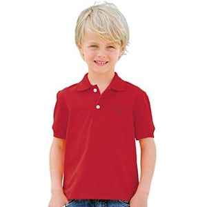 Trigema Poloshirt voor jongens, piqué-kwaliteit, kinderen, rood (kers 036), 104