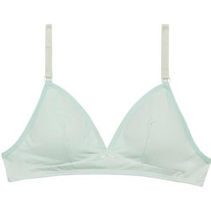 Dim Beugelloze driehoekige beha van biologisch katoen voor meisjes, 1 stuk, Pastel Blauw, 65A
