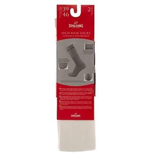 Spalding Witte C34018 HIGH-RISERS Sokken Wit Maat: 39-46, Wit, M