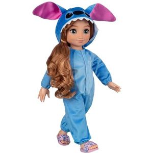 Disney ILY 4EVER Fashion pop geïnspireerd op Stitch, 45 cm, met accessoires, inclusief tandenborstel, speelgoedtandpasta en schoenen, Disney-poppen voor meisjes vanaf 6 jaar