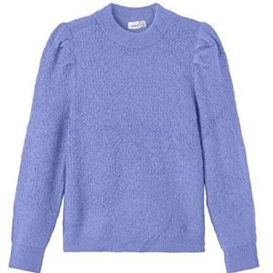 NAME IT Girl's NKFRHIS LS Knit Camp Trui Sweater, Jacaranda, 116, Jacaranda, 116 cm