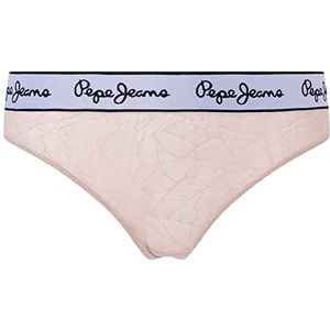 Pepe Jeans Dames Mesh Thong Bikini Stijl Ondergoed, Nude, XL, Naakt, XL