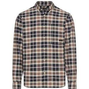 camel active Lichtgewicht geruit overhemd met sneldrogende functie - Maat menswear-M - Kaneel