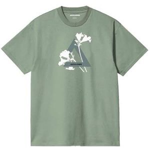 Jack & Jones JCOFLORAL Triangle Tee SS Crew Neck FST, desert sage, L