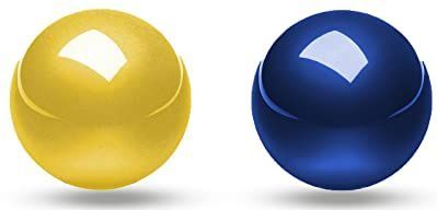 Perixx - PERIPRO-303X2B - Trackball - Glanzend Blauw en Goud - 2 Stuks Verpakking