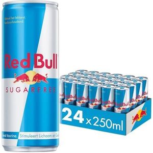 Red Bull Energy Drink Sugarfree 24-pack - 24 x 250ml I Suikervrije Energiedrank I Wereldwijd Gewaardeerd door Topsporters I Stimuleert Lichaam en Geest