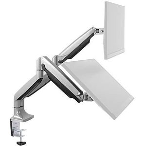 RICOO Monitorhouder, tafel, gasveer voor 15-27 inch, VESA tafelhouder, monitorarm TS9811, monitorhouder, 2 monitorarm, beeldschermhouder, beeldschermhouder, armen voor computermonitoren