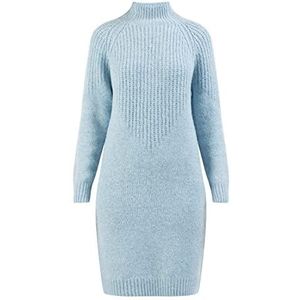 usha WHITE LABEL Gebreide damesjurk met lange mouwen midi 15625011-US05, lichtbeige, XL/XXL, gebreide jurk met lange mouwen midi, XL/XXL