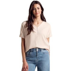 Structuurmix shirt, Smooth Sand Beige, 42