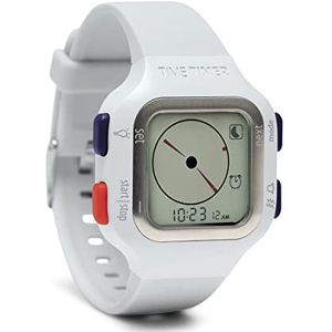 TIME Timer horloge - Visuele analoge en digitale 12-uurs of 24-uurs countdown-timer - voor kinderen om te leren, testen en workout-tracker (Arctic White, Small)