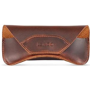 Londo Genuine Leather Case voor Zonnebrillen en Brillen met Magnetische Sluiting (Cinnamon)