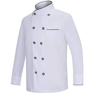 MISEMIYA - Chef Jassen - Wit - 65% Polyester 35% Katoen - Ref.842B