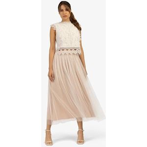 ApartFashion Mesh rok voor dames, Crème-poeder, 42