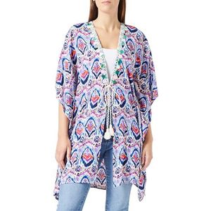 ZITHA dames kimono, Blauw meerkleurig., XS