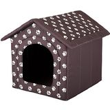 Hobbydog R1 BUDBWL3 Doghouse R1 38 x 32 cm bruin met paws, XS, bruin, 600 g