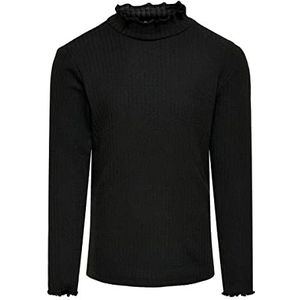 ONLY Dames Konnella L/S High Neck Top JRS shirt met lange mouwen, zwart, 110-116