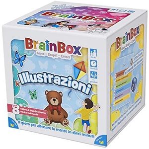 Asmodee - BrainBox: illustraties - spel voor het leren en trainen van de geest, voor 1+ spelers, vanaf 4 jaar, Italiaanse editie