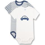 Sanetta Rompertje/body  marine / wit