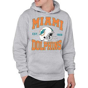 Junk Food Clothing x NFL - Miami Dolphins - Team Helmet - Unisex Adult Pullover Fleece Hoodie for Men and Women - Size Medium