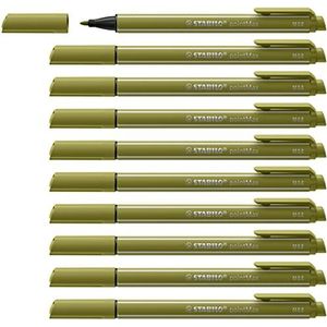 Nylon Tip Schrijven Pen - STABILO pointMax modder groen Doos van 10