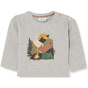 Noa Noa Miniature Pellennm Shirt voor jongens, uniseks babyhemd, grijze mengeling, 86 / 18M