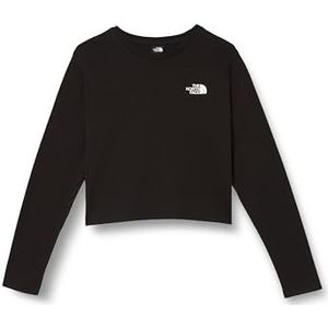 THE NORTH FACE NF0A89FKJK31 Dames L/S Simple Dome Crop Tee Dames T-shirt TNF Zwart Maat XXL, TNF Zwart, XXL