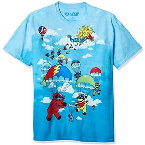 Liquid Blue Heren Dankbaar Dead Parachuting Beer T-shirt met korte mouwen