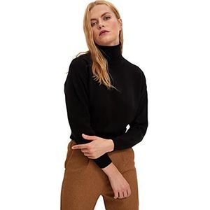 DeFacto Dames rolkraag basic tricot tuniek, zwart, XS