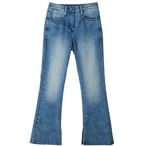 s.Oliver Junior Girl's Jeans, Beverly Flare Leg, Blue Denim, 164, Denim Blauw, 164 cm