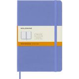 Moleskine - Classic Notebook, Ruled Notebook, Hard Cover and Elastic Closure, Size Large 13 x 21 cm, Colour Hydrangea Blue, 240 Pages