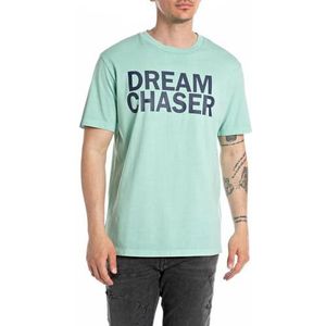 Replay T-shirt voor heren, regular fit, 189 Jade Green, XS