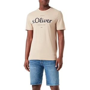 s.Oliver Heren Brad Slim Fit T-shirt, korte mouwen, bruin, S, bruin, S