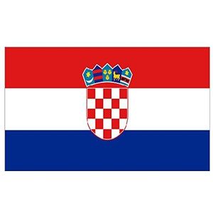 Supportershop Unisex's Kroatische vlag, Blauw, 150 x 90 cm