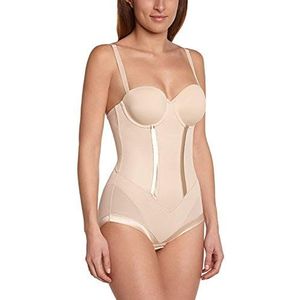 Maidenform Shapewear bodysuit voor dames, buikcontrole, ingebouwde beha, converteerbaar tot strapless, ultrastevige shapewear bodysuit, Latte Lift, 80C