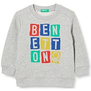 United Colors of Benetton Jongens-sweatshirt met lange mouwen en ronde hals, Grijs Melange 501, 24 maanden