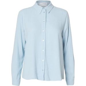 Selected Femme Dames Slfviva Ls Shirt Noos blouse met lange mouwen, Cashmere Blue, 42