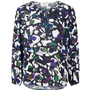 Cartoon Casual damesblouse met plooien, groen/zwart, 44