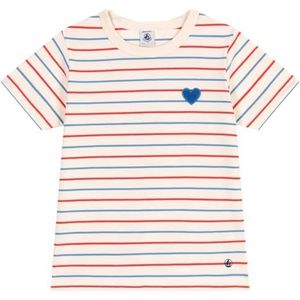 Petit Bateau - T-shirt - Ecru/Multico - Korte Mouwen - Voor Meisjes - 3 Jaren