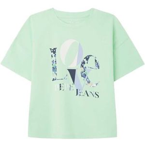 Pepe Jeans Odette T-shirt voor meisjes, groen (acid mint green), 6 jaar, groen (acid mintgroen), 6 Jaren