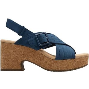 Clarks - Nerisa West - Sandalen - Navy - Kurkzool - Verstelbare Sluiting