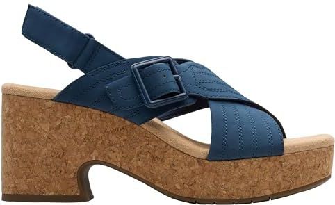 Clarks - Nerisa West - Sandalen - Navy - Kurkzool - Verstelbare Sluiting