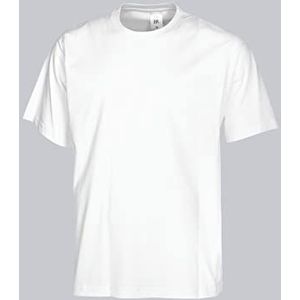 BP 1221-170-21-XS Unisex T-shirt, 1/2 mouwen, ronde hals, lengte 70 cm, 160,00 g/m² puur katoen, wit, XS