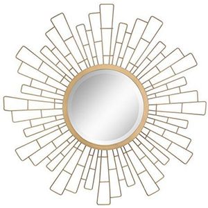 Stonebriar Ronde decoratieve antieke goud 58,4 cm geometrisch metaal Sunburst hangende spiegel voor muur modern boho decor voor woonkamer badkamer slaapkamer en entree