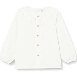 NAME IT Girl's NMFFERINE LS Shirt Blouse, Bright White, 110, wit (bright white), 110 cm