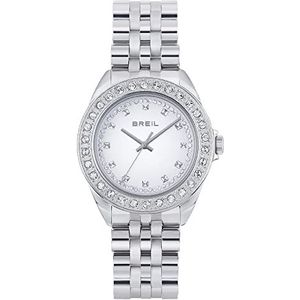 Breil - Horloge WATCH-TW1974 van staal voor dames, zilver/wit, Eén maat, armband