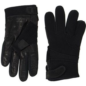 Black neopreen Assault handschoenen met leren palm (XXL)