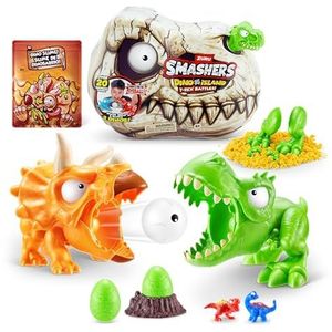 Smashers Dino Island Mini T-Rex Battles speelset van ZURU jongens dinosaurus Battling Toys schieten vuur collectible surprise unboxing schedel