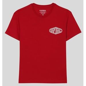 Kaporal, T-shirt voor jongens, regular fit, korte mouwen, ronde hals, model Mercy, kleur zwart, maat 12 jaar, Rood, 12 Jaren